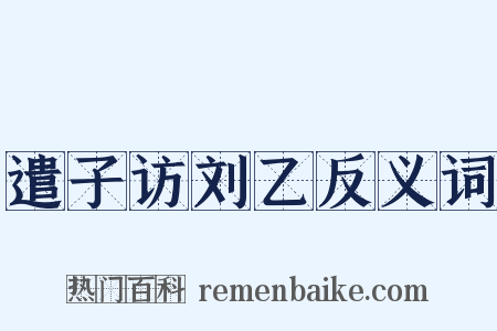 遣子访刘乙反义词是什么意思的图片